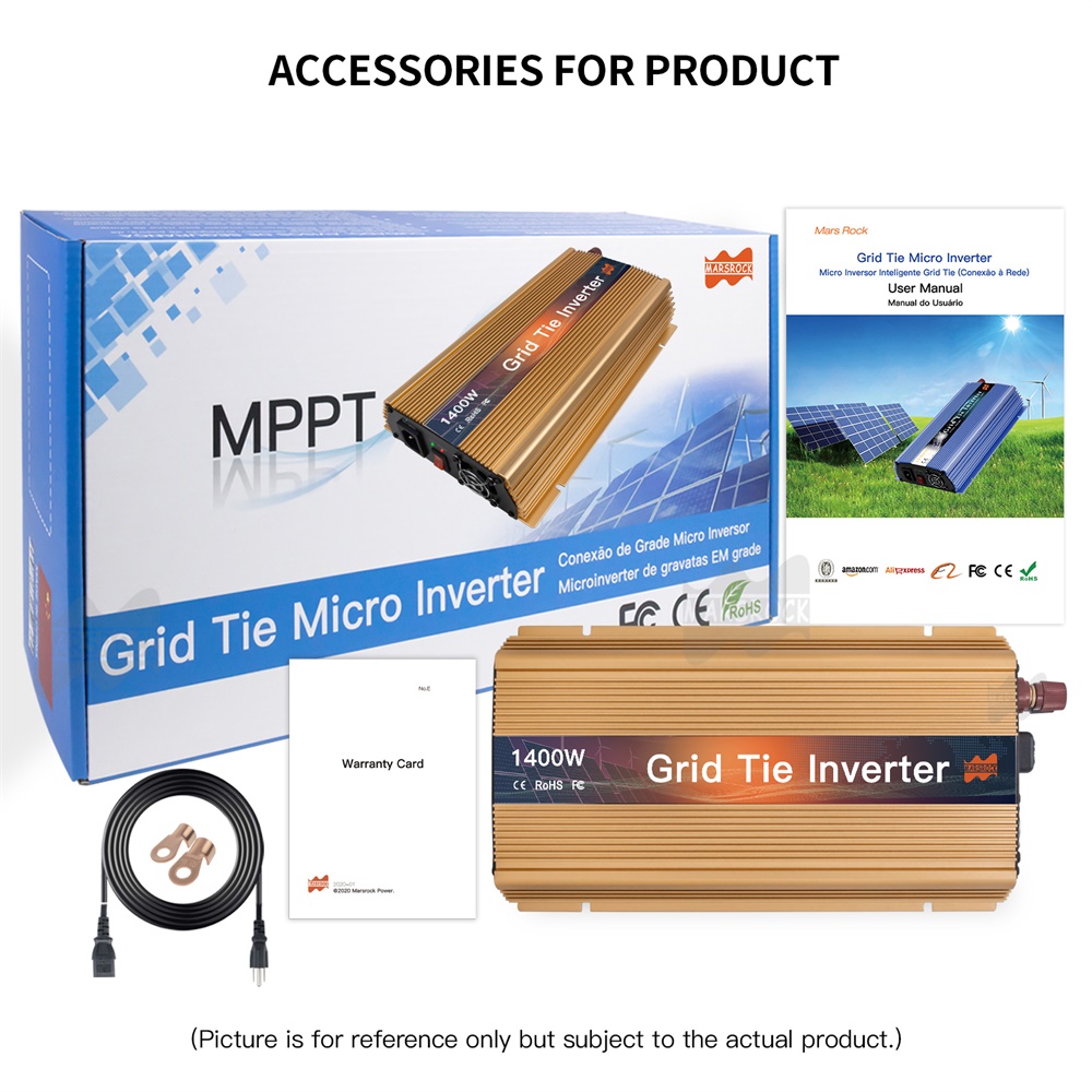 Micro Inverter 1400W Solar Grid Tie - 1000-1400W Netzgekoppelter Mikro-Solarwechselrichter 20-50VDC zu 90-140VAC