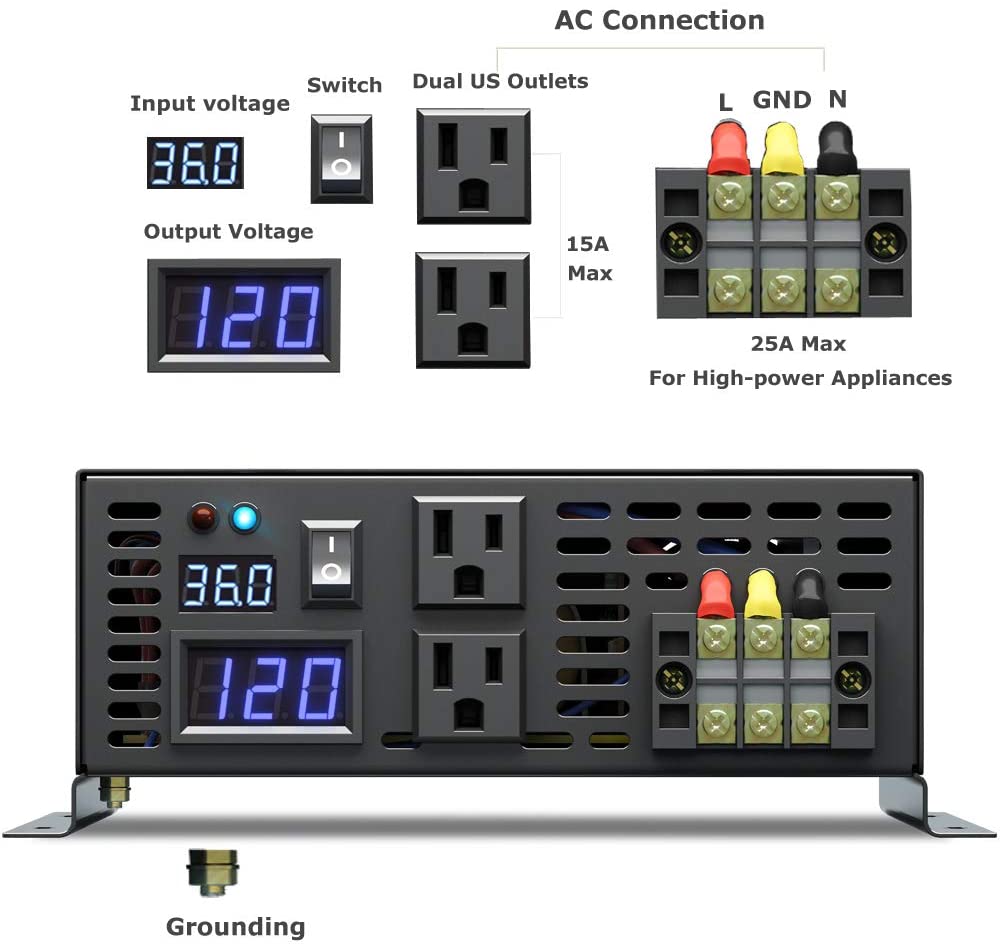 Pure Sine Wave Inverter 5000W 48V 220V - Off Grid Reiner Sinus-Solar-Wechselrichter 5000 W