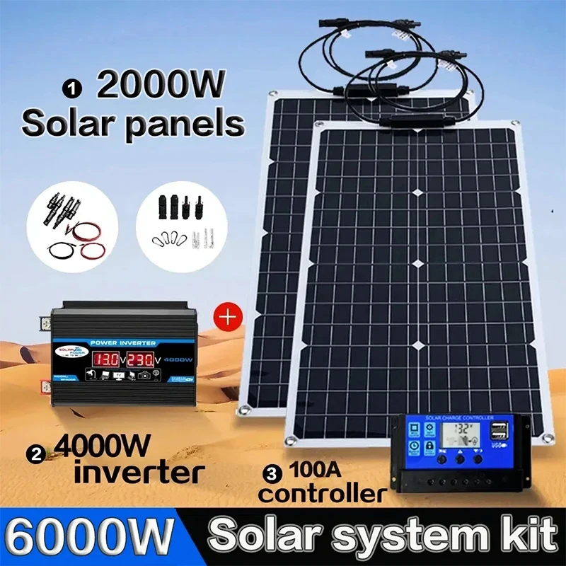 Grid Tie Inverter Limiter 2000W - 2000 W All-in-One-Solarset | 4000-6000 W
