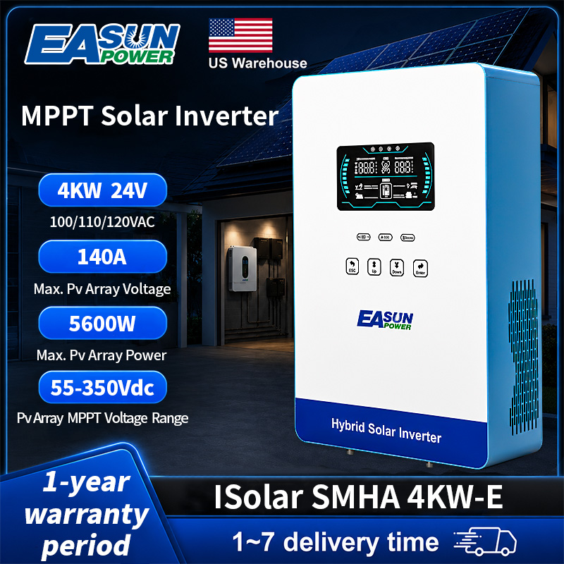 Grid Tie Inverter Limiter 2000W - EASUN POWER 4000W Solar-Wechselrichter 4KW Hybrid-Solar-Wechselrichter