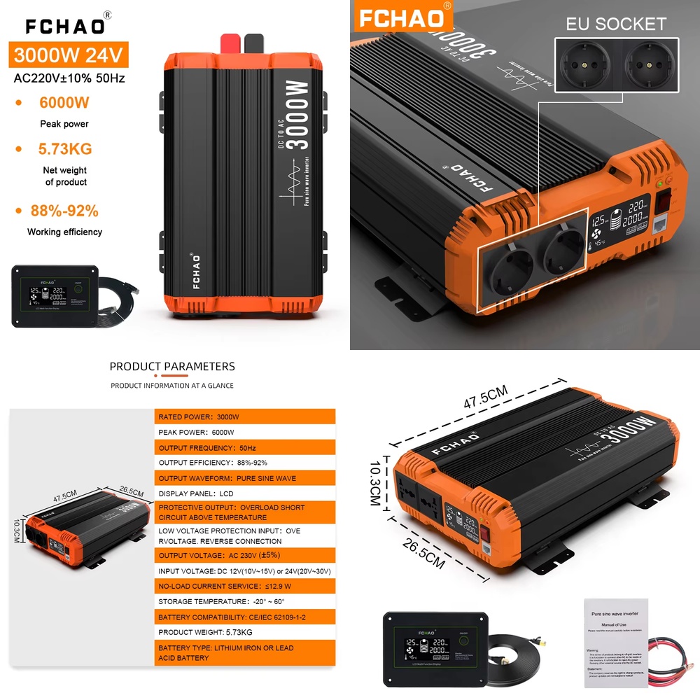 Off Grid Solar Inverter 48V 6000W - Reiner Sinus-Wechselrichter für 12V 24V 48V