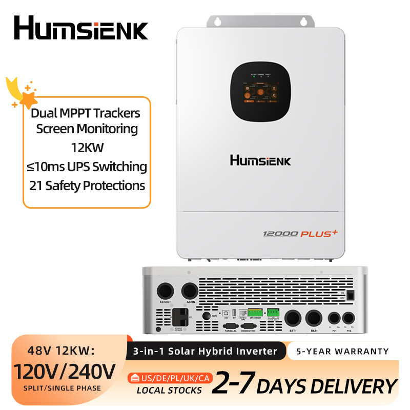 Mppt Hybrid Inverter 48V 8Kw 3 Phase - Humsienk 48V 12KW/8KW 3-in-1 Solar-Hybrid-Wechselrichter, Dual