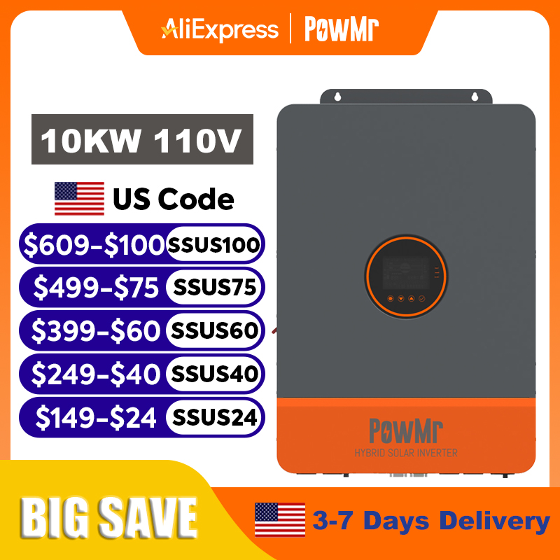 Split Phase Inverter 10Kw 110V 220V - PowMr 16KW 10KW Split-Phase-Wechselrichter 110V oder