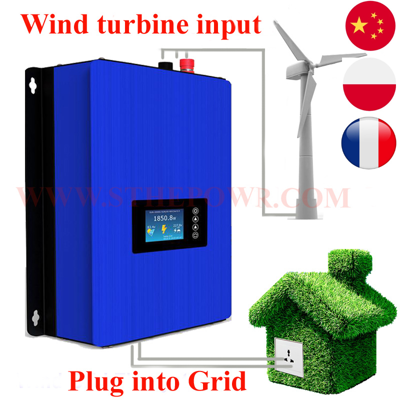 Grid Tie Inverter Limiter 2000W - 2000 W 1000 W Windkraft-Grid-Tie-Wechselrichter mit