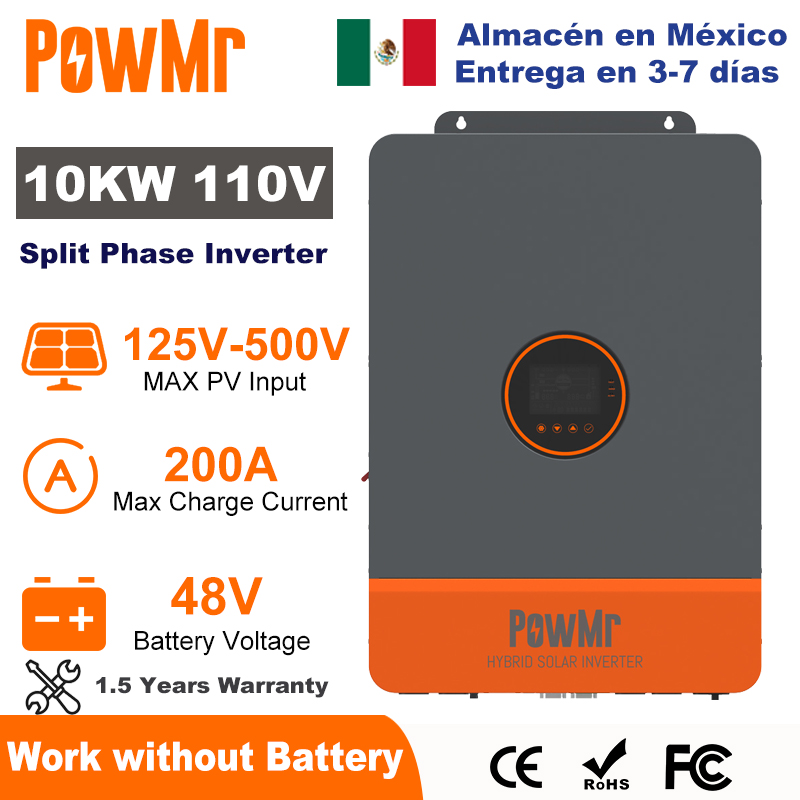 Split Phase Inverter 10Kw 110V 220V - PowMr 10 kW Split-Phase-Wechselrichter 48 V