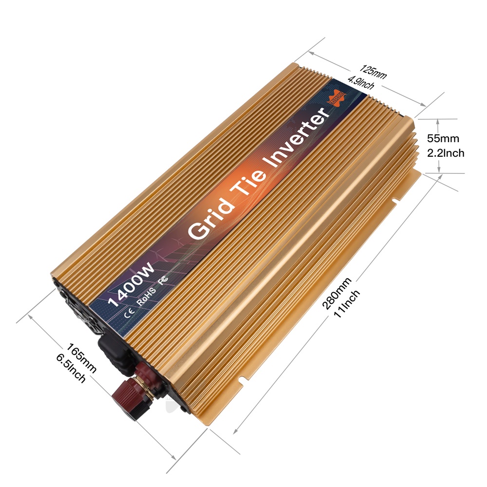1000-1400W Netzgekoppelter Mik – Micro Inverter 1400W Solar Grid Tie Bewertung und Preis