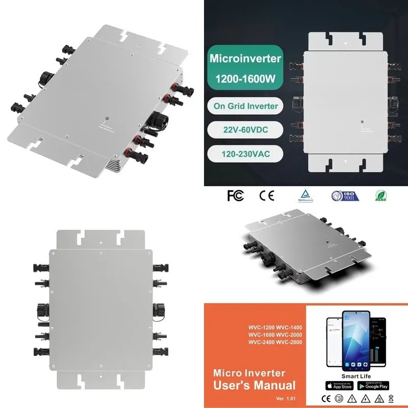 Smart App WLAN-Überwachung Mik – Micro Inverter 1400W Solar Grid Tie Bewertung und Preis