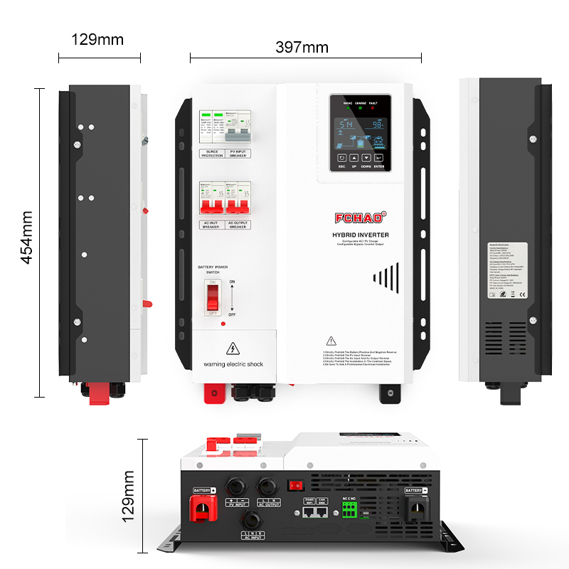 Fchao Solar-Hybrid-Wechselrich – Hybrid Solar Inverter 5.5Kw Mppt 48V Bewertung und Preis