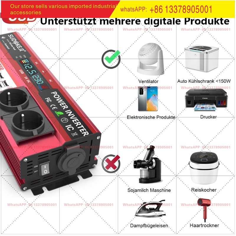 12V zu 220V 4000W Spitzenleist – Power Inverter 12V 220V 4000W Continuous Bewertung und Preis