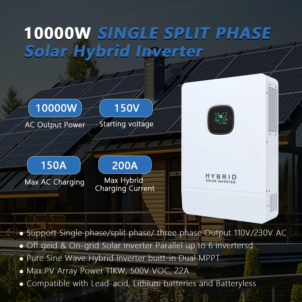 Y&H 10KW Hybrid-Solarwechselri – Split Phase Inverter 10Kw 110V 220V Bewertung und Preis