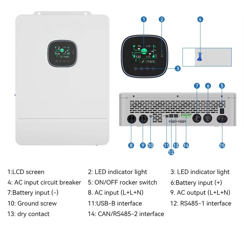 110V 220V Hybrid Off-Grid Sola – Split Phase Inverter 10Kw 110V 220V Bewertung und Preis