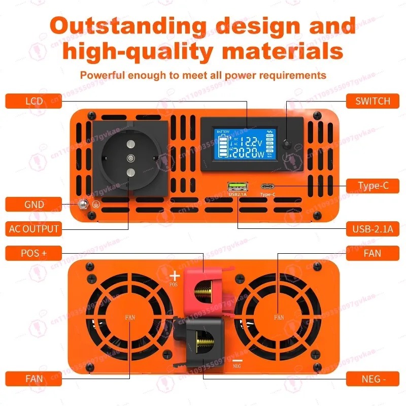 Peak 4000W 12V 24V 48V DC zu A – Power Inverter 12V 220V 4000W Continuous Bewertung und Preis