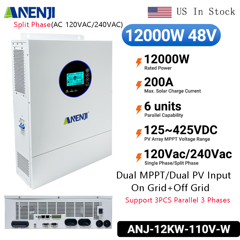 ANENJI Split-Phase 12KW 48V Hy – Off Grid Solar Inverter 48V 6000W Bewertung und Preis