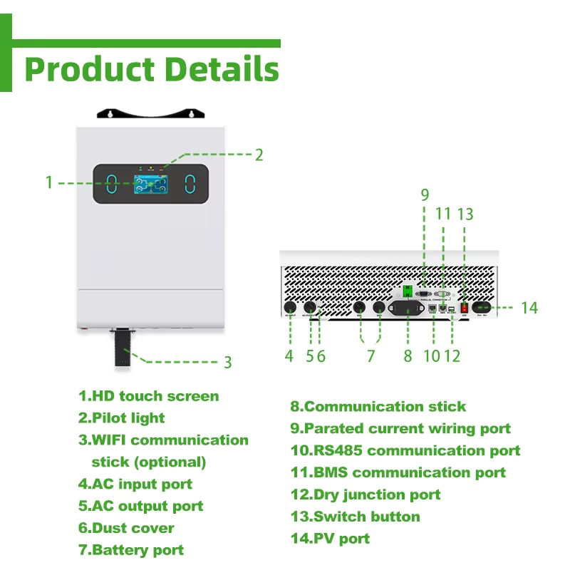6KW 8KW 10KW 11KW Hybrid-Solar – Split Phase Inverter 10Kw 110V 220V Bewertung und Preis