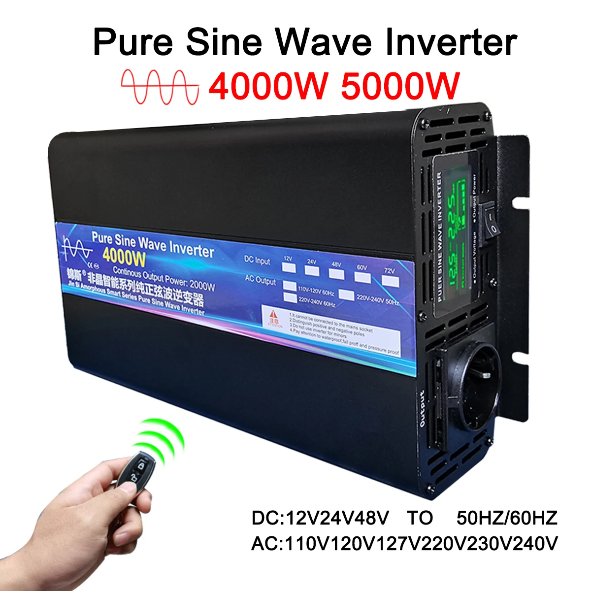 Reiner Sinus-Wechselrichter 20 – Pure Sine Wave Inverter 5000W 48V 220V Bewertung und Preis