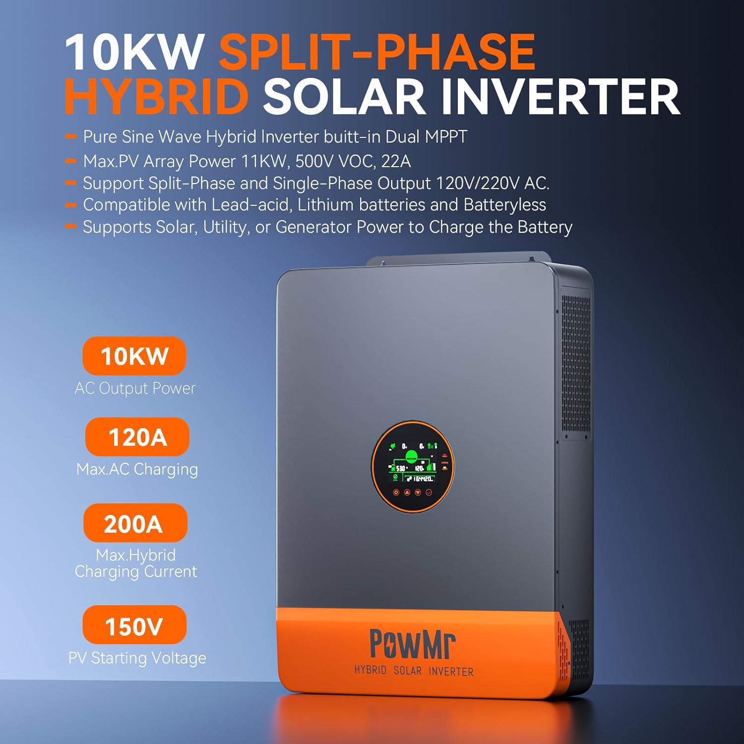 PowMr 16KW 10KW Split-Phase-We – Split Phase Inverter 10Kw 110V 220V Bewertung und Preis