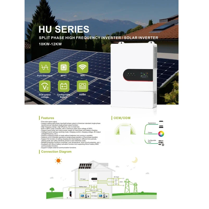 HU-Serie Split-Phase 110V/220V – Split Phase Inverter 10Kw 110V 220V Bewertung und Preis