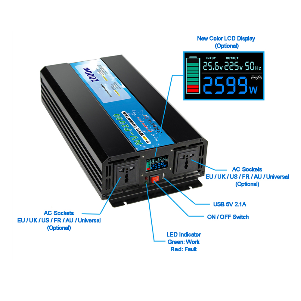5000W 5kW 5kVA Stromwechselric – Pure Sine Wave Inverter 5000W 48V 220V Bewertung und Preis