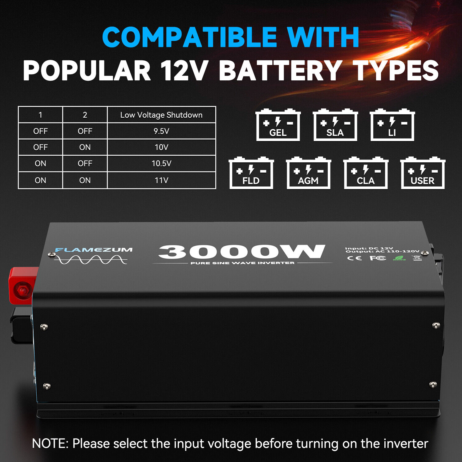 3000W Reiner Sinus-Wechselrich – Inverter Pure Sine Wave 60Hz 120V 3000W Bewertung und Preis